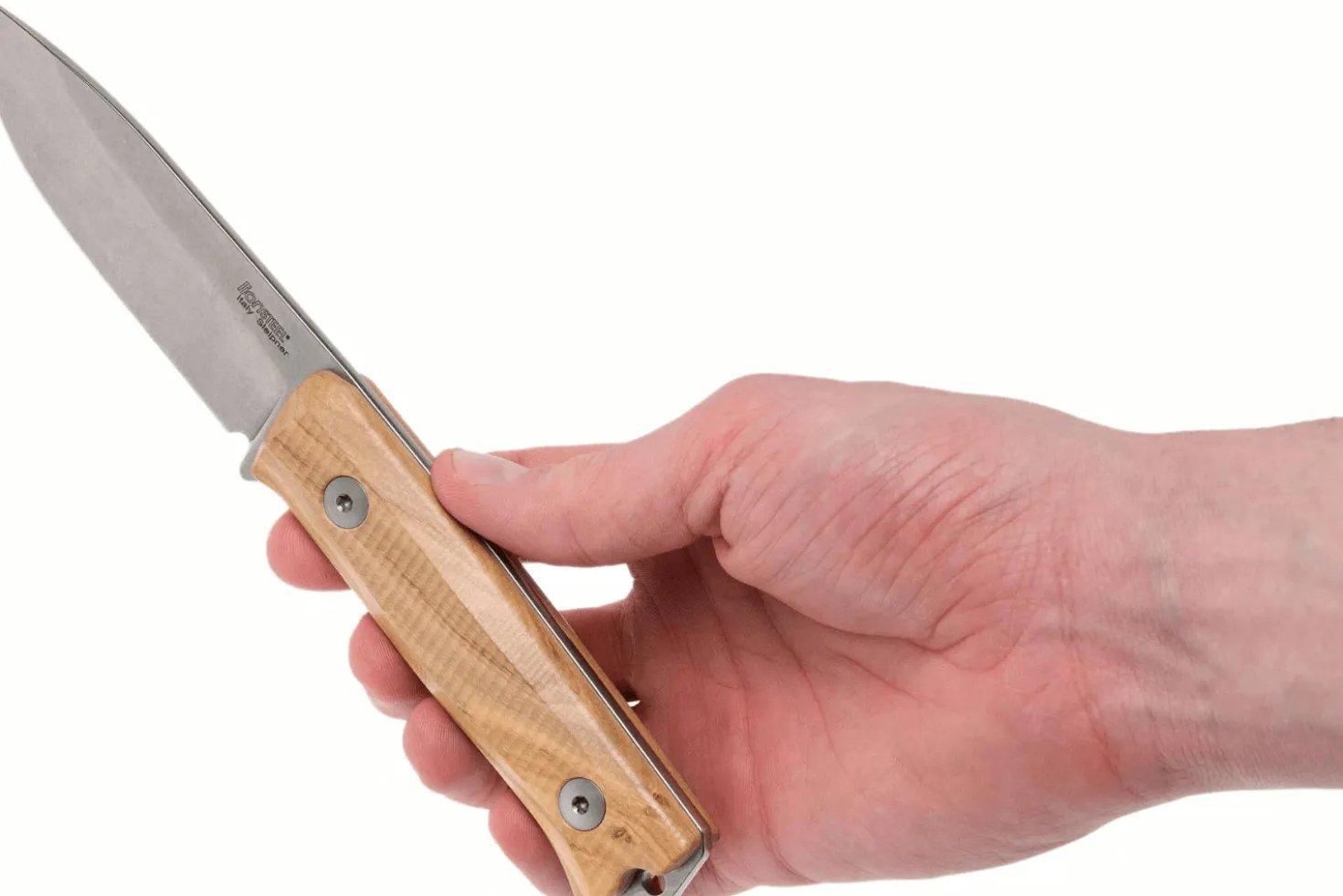 Couteau LionSteel B40.UL lame 10,3cm manche en bois d'olivier + étui en cuir