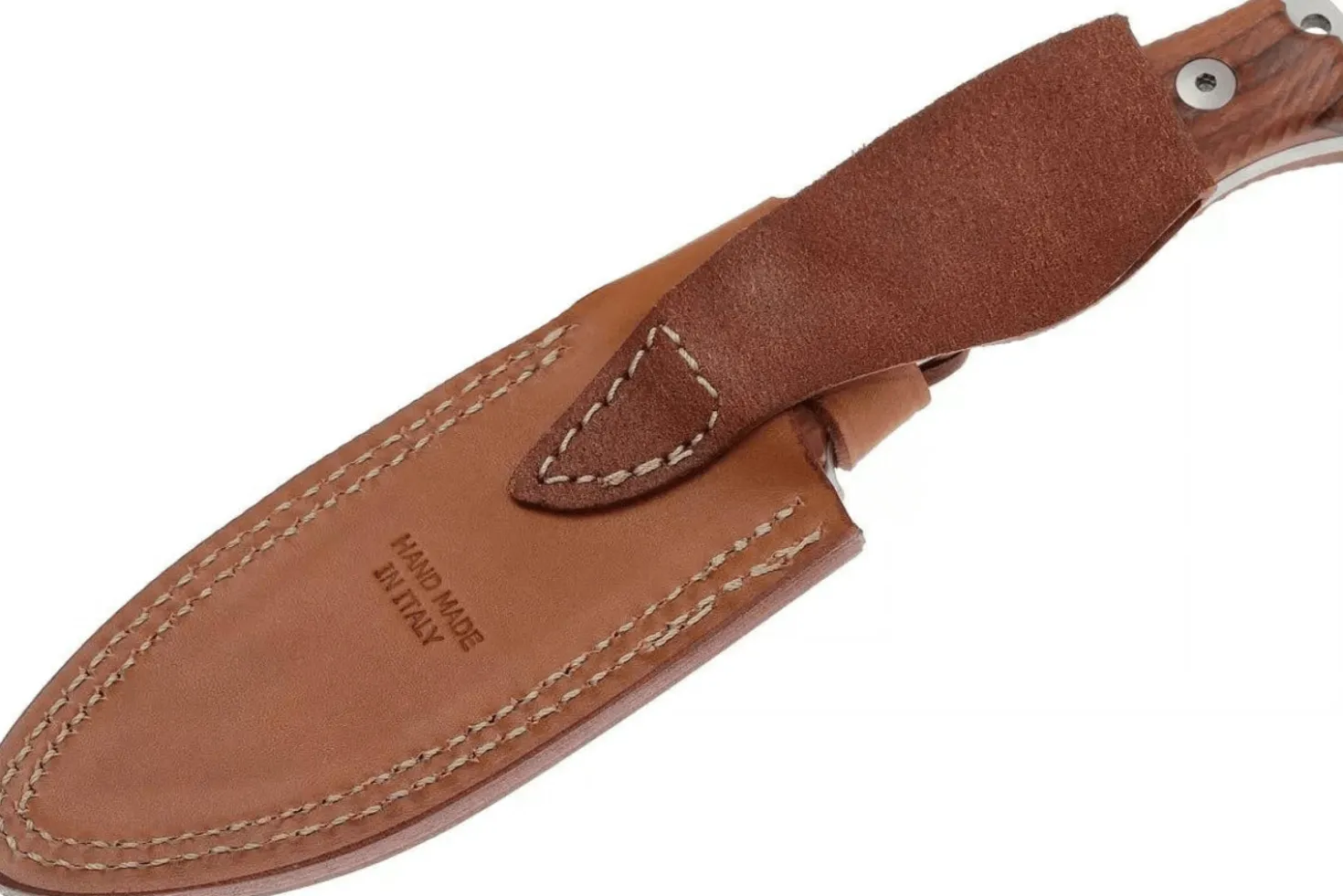 Couteau LionSteel M5.ST lame 11,5cm manche en bois de santal + étui en cuir
