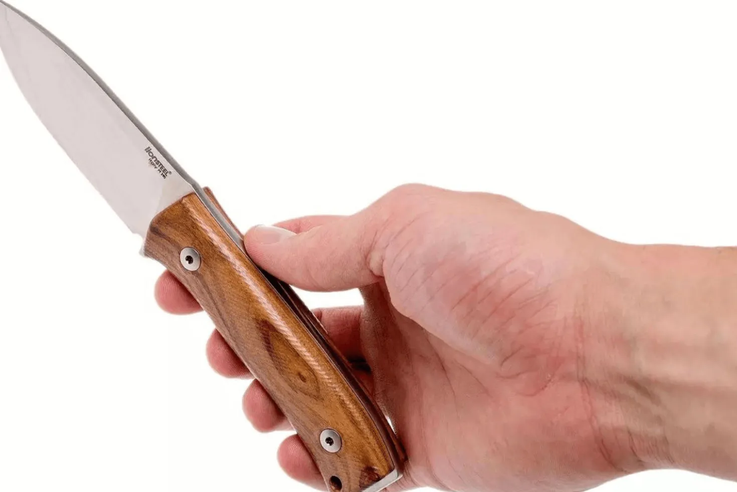 Couteau LionSteel M4.ST lame 9,5cm manche en bois de santal + étui en cuir