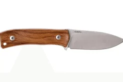 Couteau LionSteel M4.ST lame 9,5cm manche en bois de santal + étui en cuir