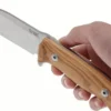 Couteau LionSteel M5.UL lame 11,5cm manche en bois d'olivier + étui en cuir