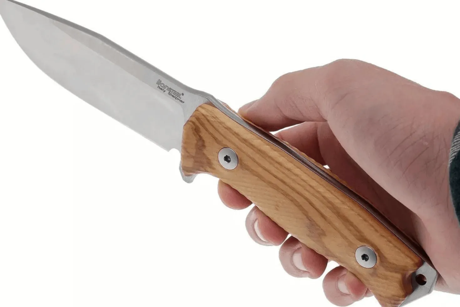 Couteau LionSteel M5.UL lame 11,5cm manche en bois d'olivier + étui en cuir