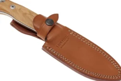 Couteau LionSteel M5.UL lame 11,5cm manche en bois d'olivier + étui en cuir