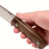 Couteau LionSteel M4.WN lame 9,5cm manche en bois de noyer + étui en cuir