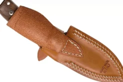 Couteau LionSteel M4.WN lame 9,5cm manche en bois de noyer + étui en cuir