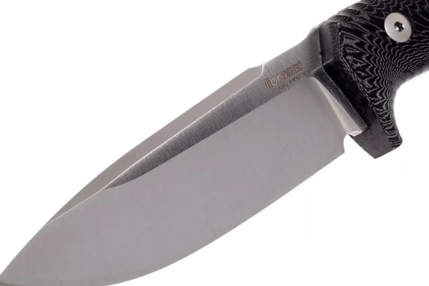 Couteau LionSteel T5.MI lame 12,8cm manche en micarta noir + étui en cuir