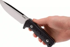Couteau LionSteel T5.MI lame 12,8cm manche en micarta noir + étui en cuir