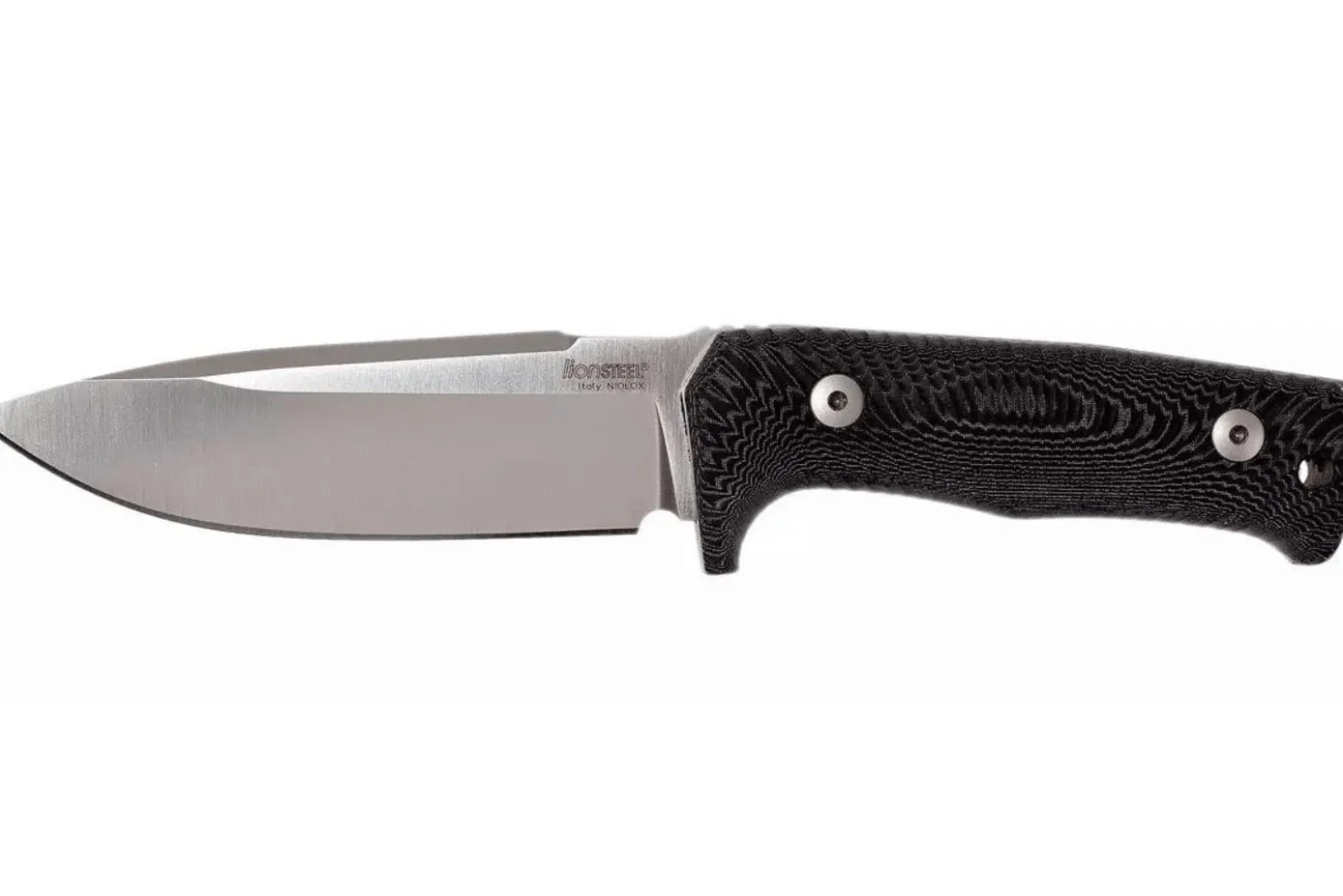 Couteau LionSteel T5.MI lame 12,8cm manche en micarta noir + étui en cuir