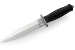 Couteau Maserin Diabolik 4950 lame 16cm manche en caoutchouc noir + étui en nylon