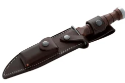 Couteau Maserin 3EME R.E.I. 6009 lame 18cm manche en bois + étui en cuir et pierre à aiguiser