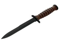 Couteau Maserin 2EME R.E.P. 6209 lame 17cm manche en cuir + étui kaki