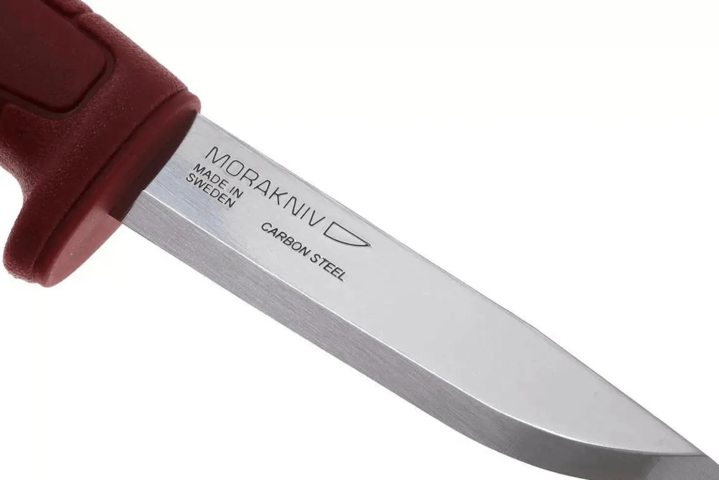 Couteau Mora Basic 511 12147 lame carbone 9,1cm manche polypropylène rouge + étui