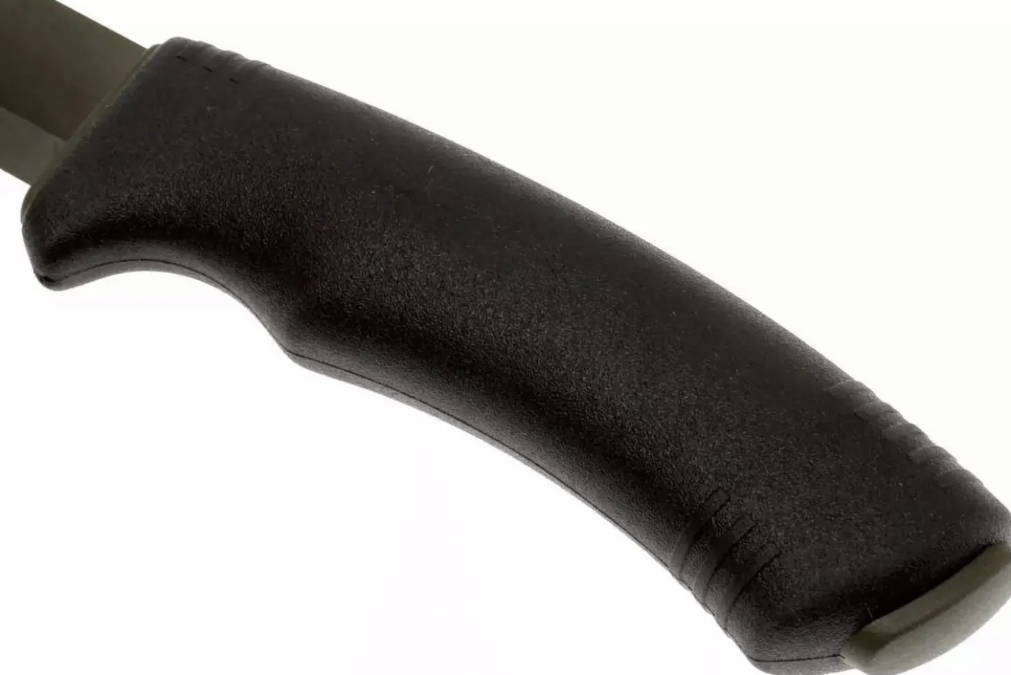 Couteau Mora Bushcraft 10791 lame noire carbone 10,9cm manche caoutchouc noir + étui