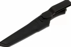 Couteau Mora Bushcraft 10791 lame noire carbone 10,9cm manche caoutchouc noir + étui