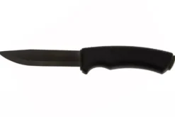 Couteau Mora Bushcraft 10791 lame noire carbone 10,9cm manche caoutchouc noir + étui