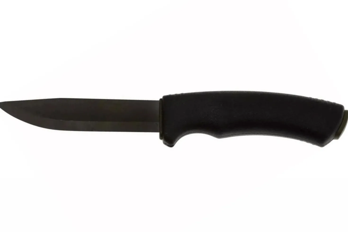 Couteau Mora Bushcraft 10791 lame noire carbone 10,9cm manche caoutchouc noir + étui