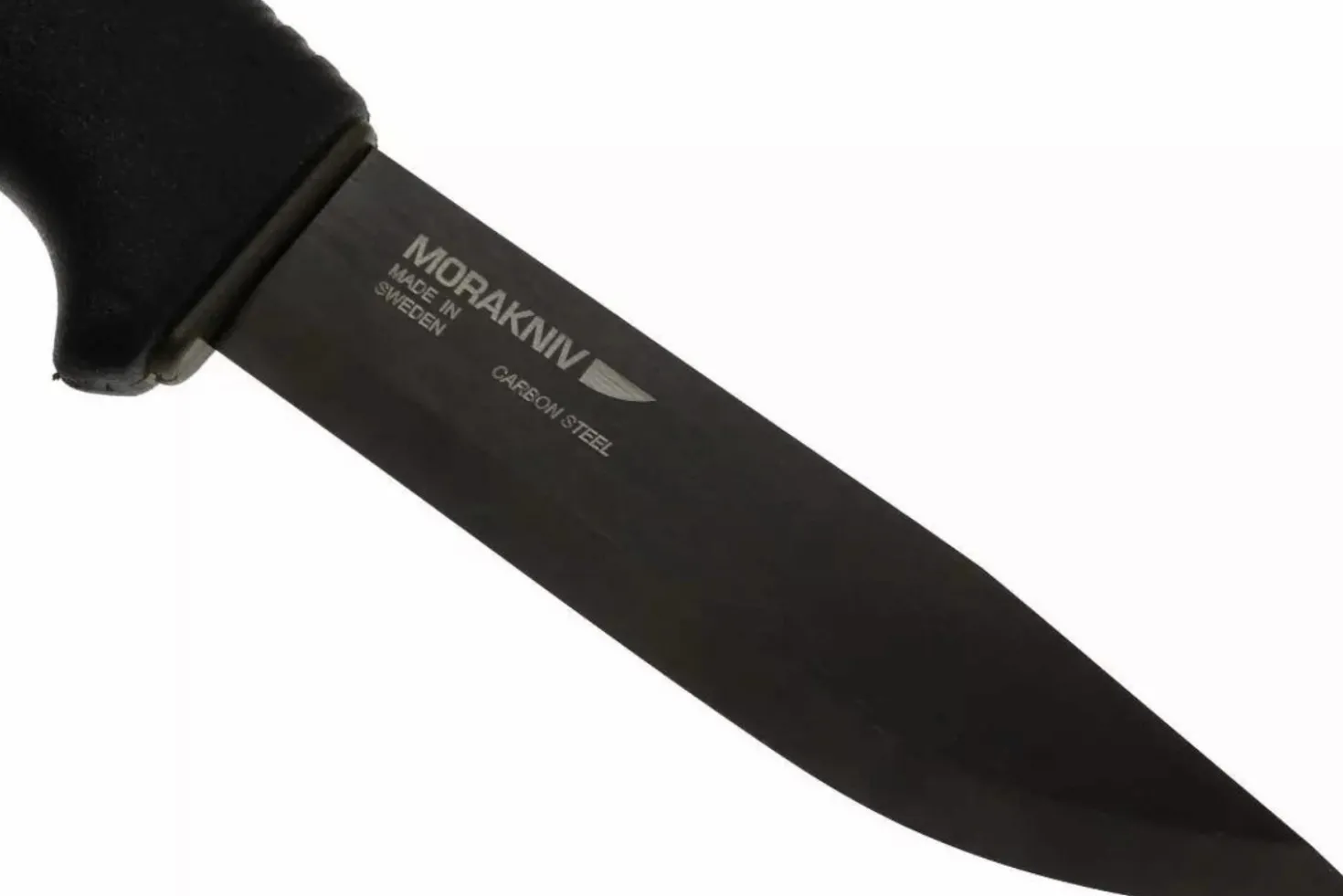Couteau Mora Bushcraft 10791 lame noire carbone 10,9cm manche caoutchouc noir + étui