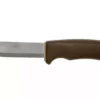 Couteau Mora Bushcraft Survival 13033 lame inox 10,9cm manche caoutchouc marron avec allume-feu + étui