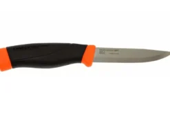 Couteau Mora Companion Heavy Duty F 12211 lame carbone 10,4cm manche caoutchouc noir/orange + étui