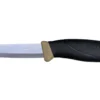 Couteau Mora Companion 13166 lame inox 10,4cm manche caoutchouc noir/sable + étui