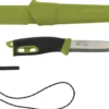 Couteau Mora Companion Spark 13570 lame inox 10,4cm manche caoutchouc vert avec pierre à feu + étui