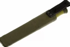 Couteau Mora 2000 10629 lame inox 10,9cm manche caoutchouc vert + étui