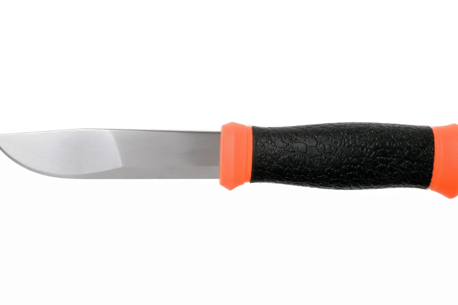 Couteau Mora 2000 12057 lame inox 10,9cm manche caoutchouc noir/orange + étui