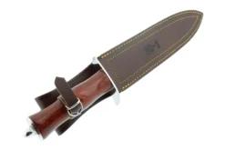 Couteau Muela Sanglier 9253 lame en inox 24cm manche en stamina wood + étui en cuir