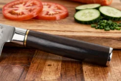 Couteau nakiri 17cm Fukito Ébène Damas martelé