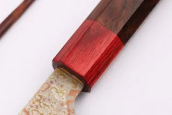 Couteau nakiri 16cm japonais artisanal Takeshi Saji VG10 Rainbow Nashiji