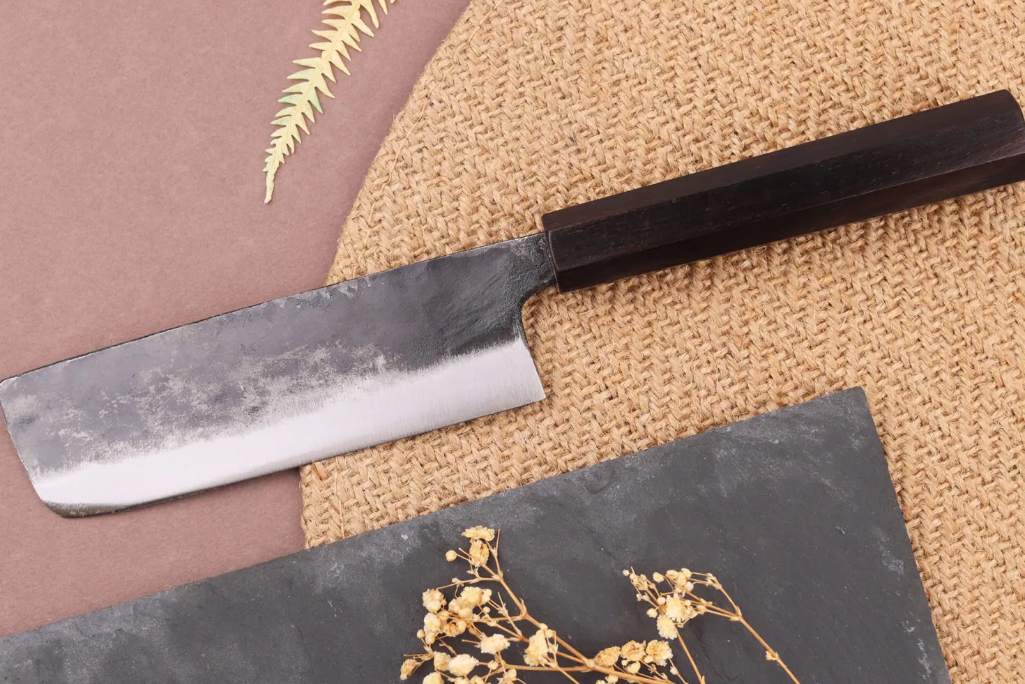 Couteau nakiri 12cm japonais artisanal Yuzo Shinju BS2