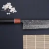 Couteau nakiri 16,5cm japonais artisanal Masashi Yamamoto SLD Kuro damas