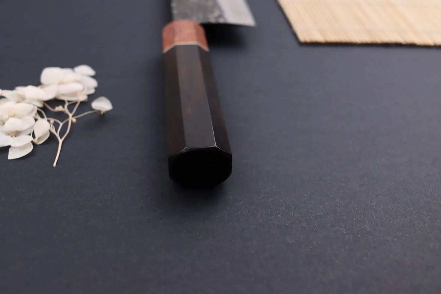 Couteau nakiri 16,5cm japonais artisanal Masashi Yamamoto SLD Kuro damas