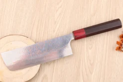 Couteau nakiri 16,5cm japonais artisanal Takeshi Saji VG10 Rainbow