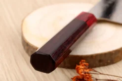 Couteau nakiri 16,5cm japonais artisanal Takeshi Saji VG10 Rainbow