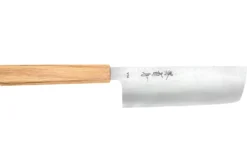 Couteau nakiri 16,5cm japonais artisanal Sakai Kikumori TS10 en chêne