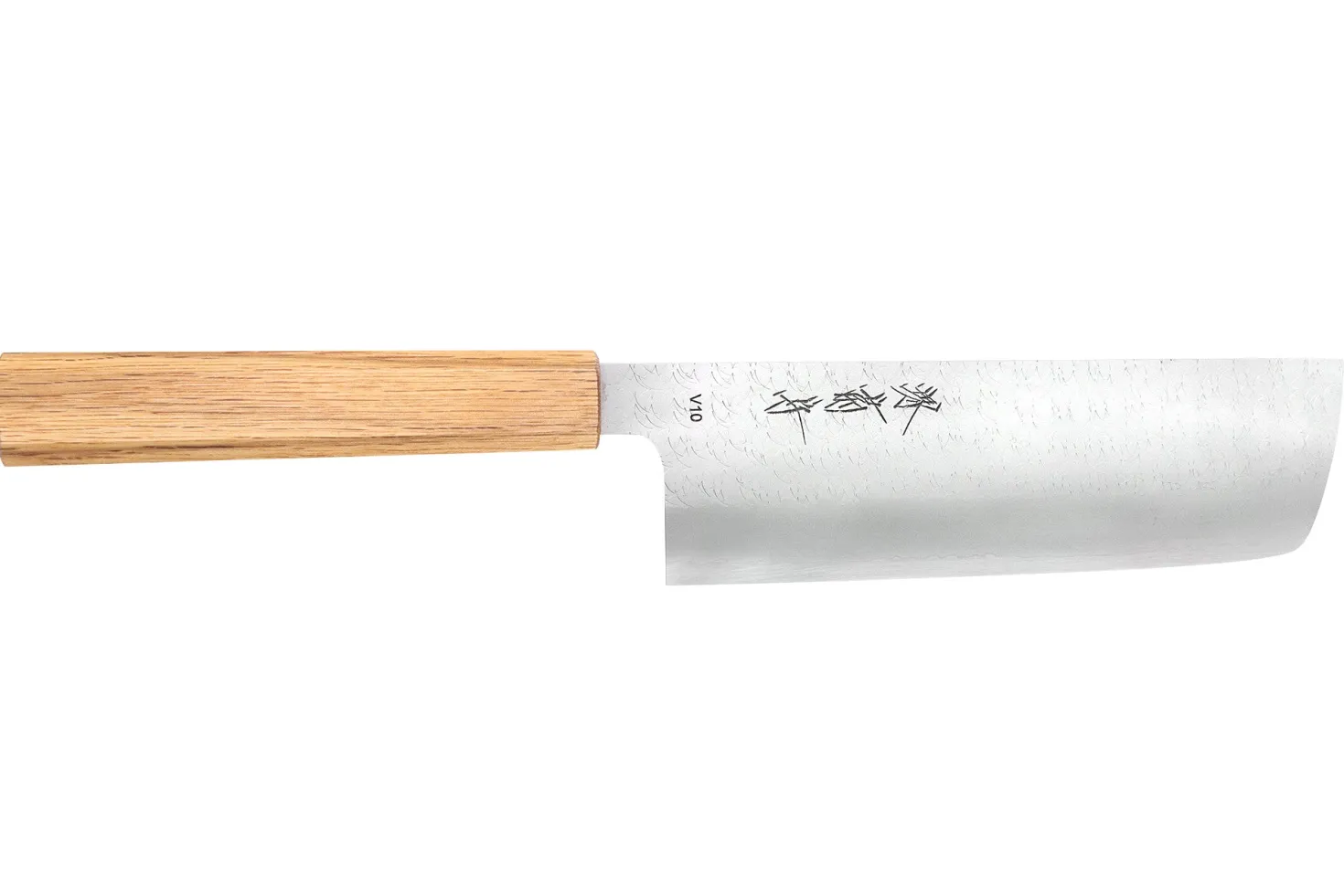 Couteau nakiri 16,5cm japonais artisanal Sakai Kikumori TS10 en chêne