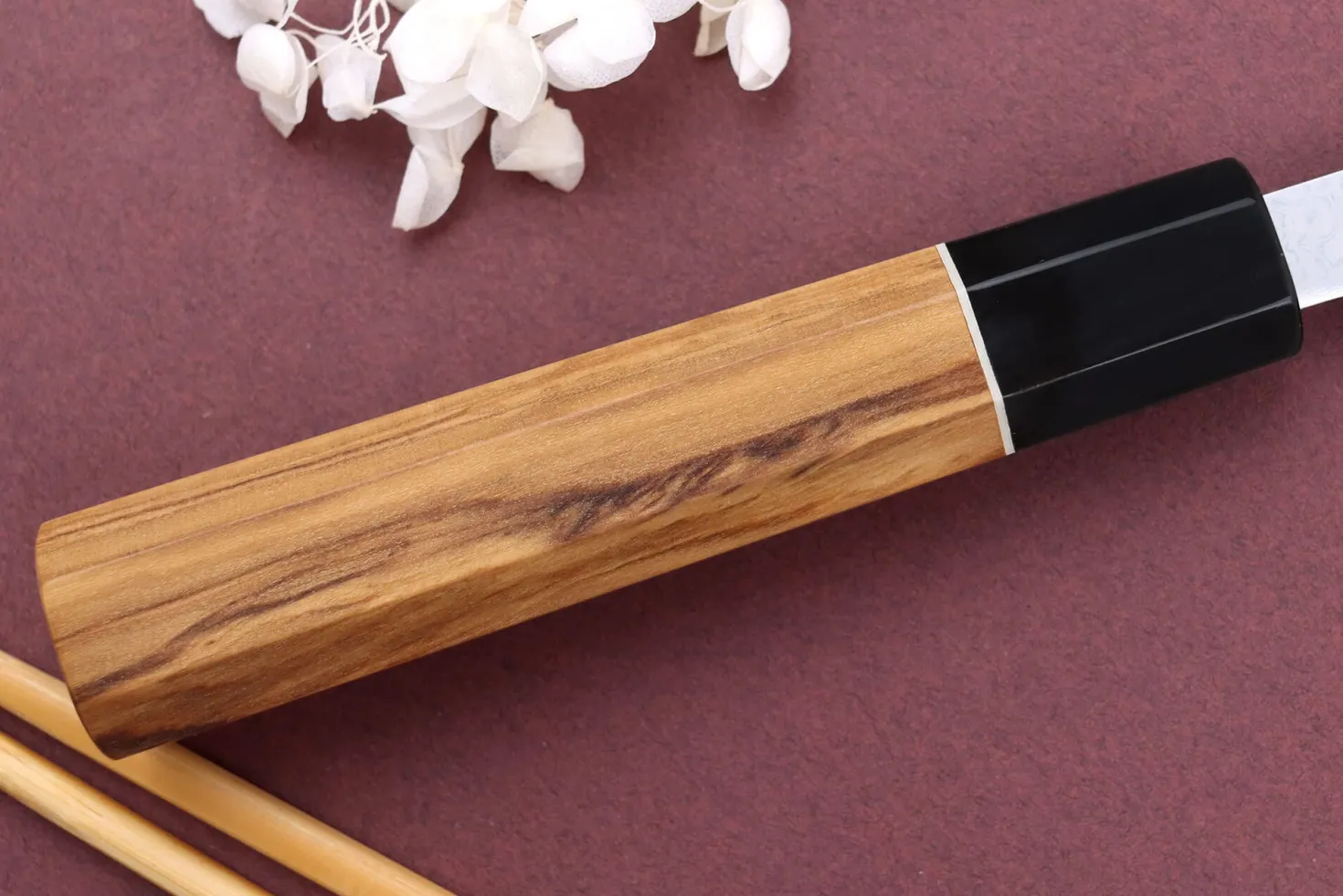 Couteau nakiri 16,5cm japonais artisanal Yuzo Damas VG10