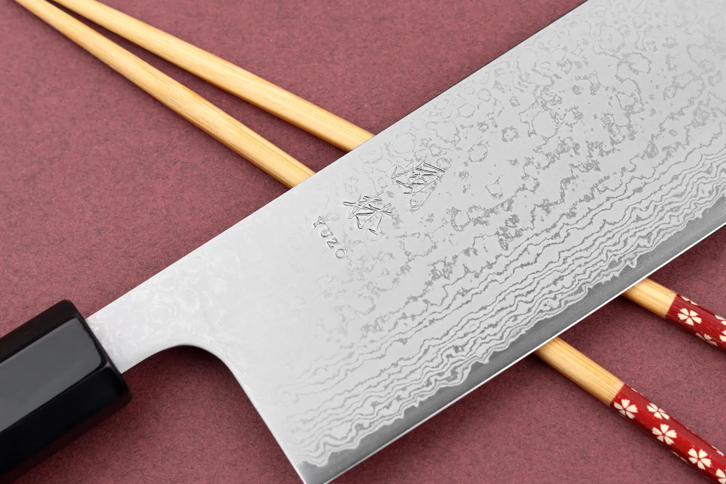 Couteau nakiri 16,5cm japonais artisanal Yuzo Damas VG10