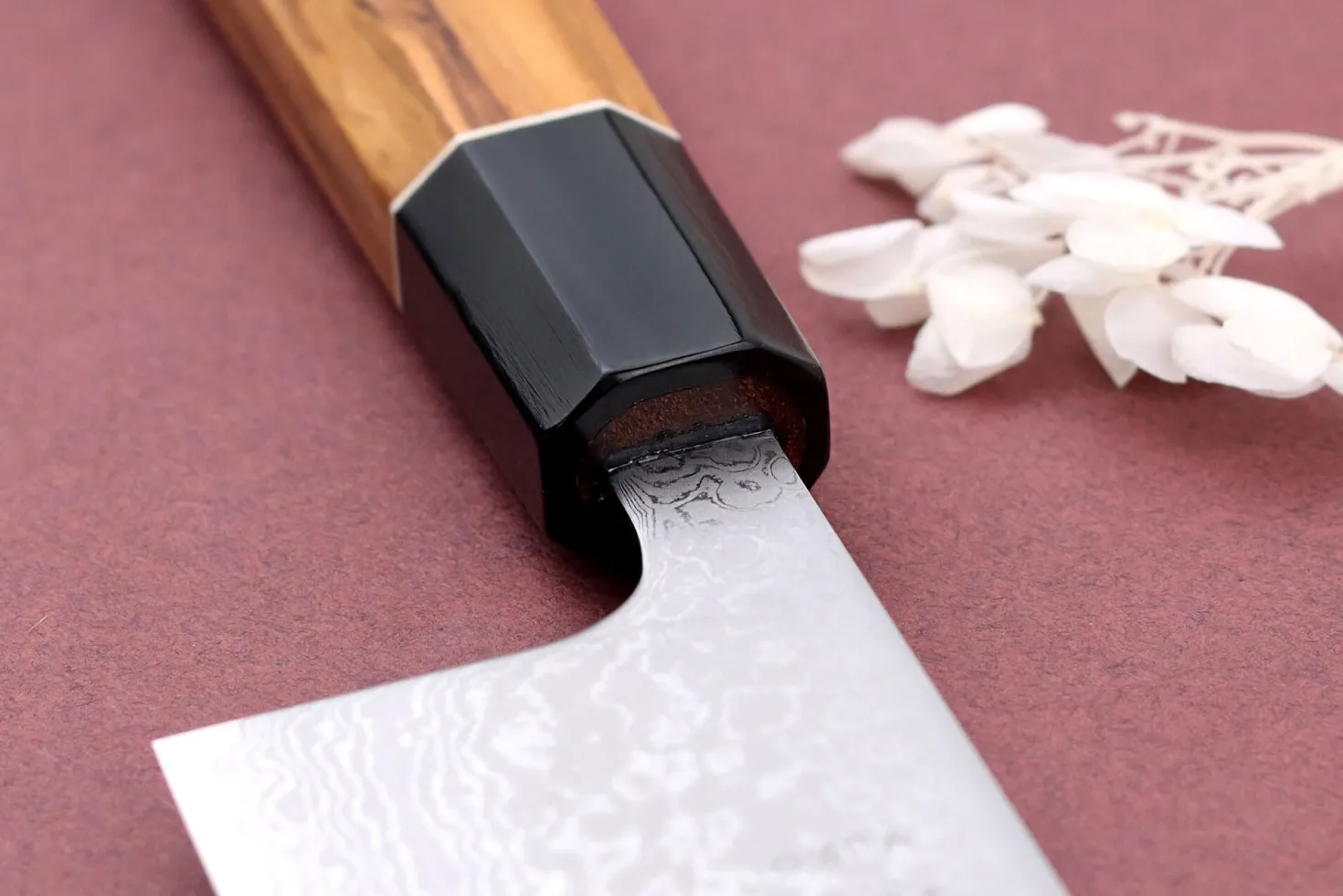 Couteau nakiri 16,5cm japonais artisanal Yuzo Damas VG10
