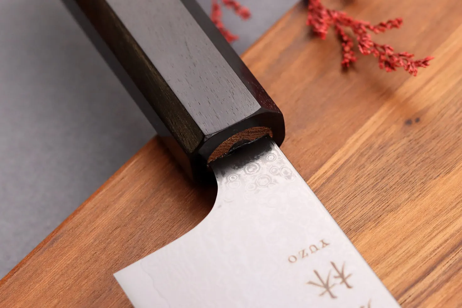 Couteau nakiri 18cm japonais artisanal Yuzo Kurogane Damas VG10