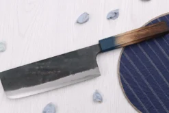 Couteau nakiri 16,5cm japonais artisanal Yoshihiro Rugged Black