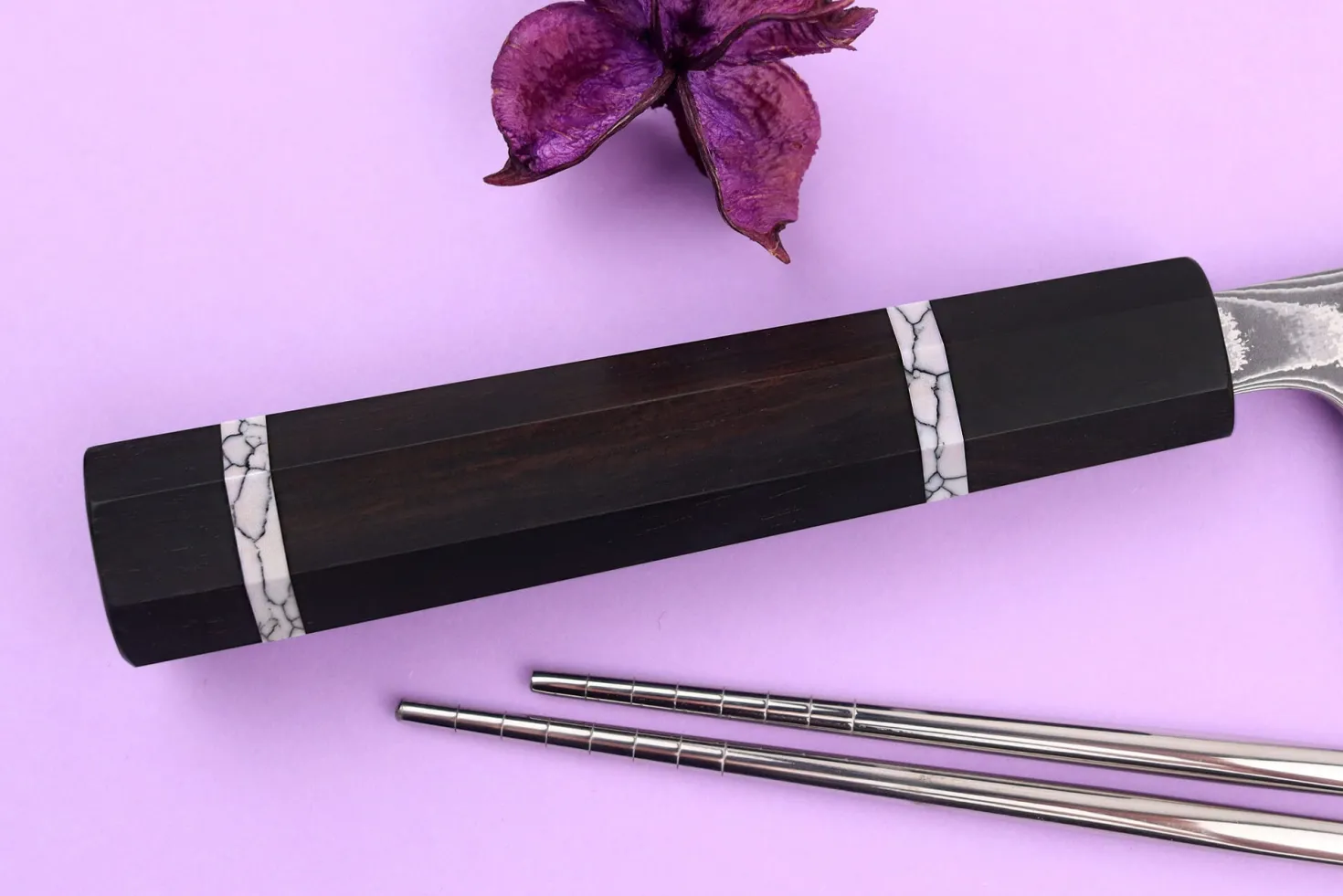 Couteau nakiri 16,5cm japonais artisanal Yuzo Kanko Damas SG2