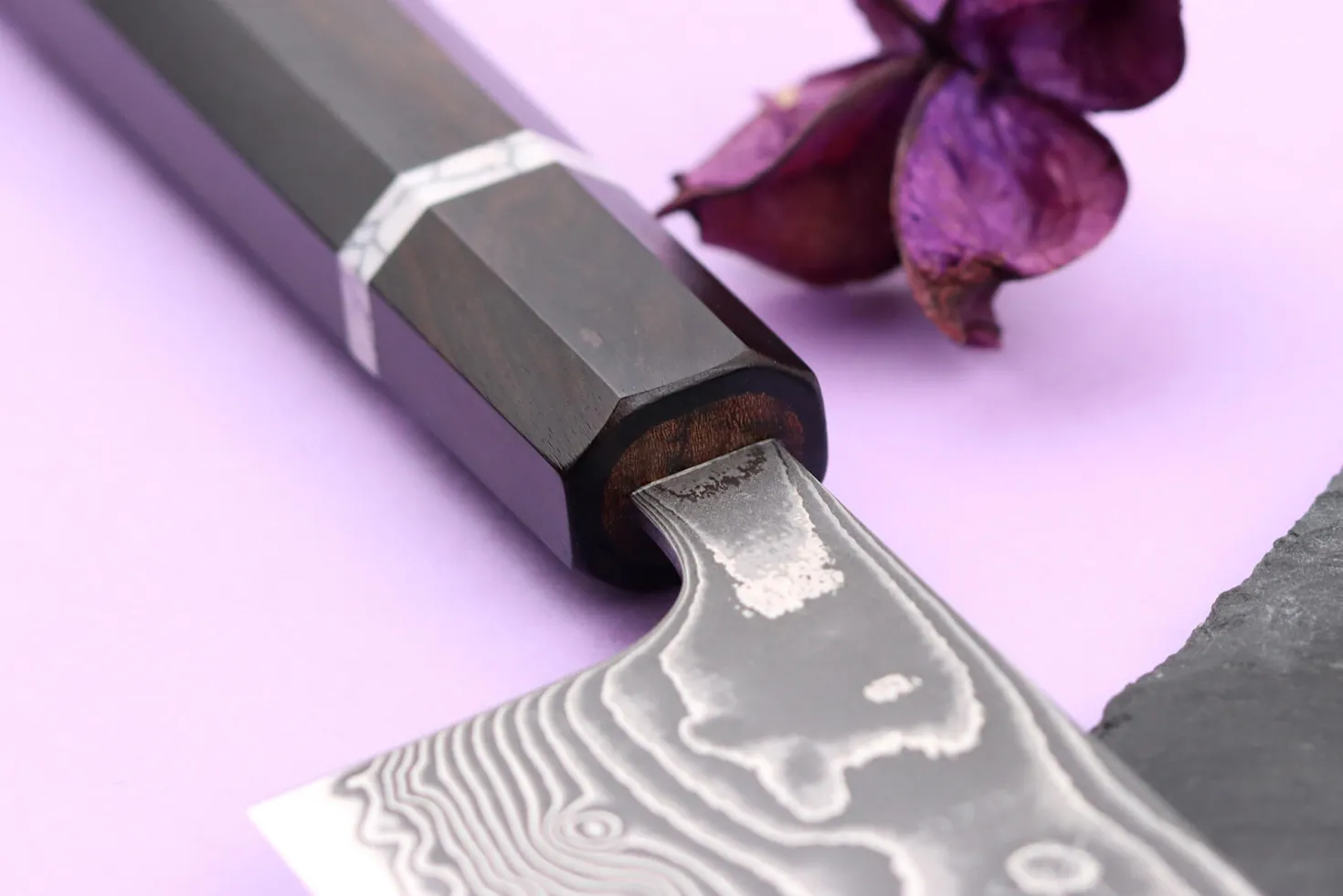 Couteau nakiri 16,5cm japonais artisanal Yuzo Kanko Damas SG2