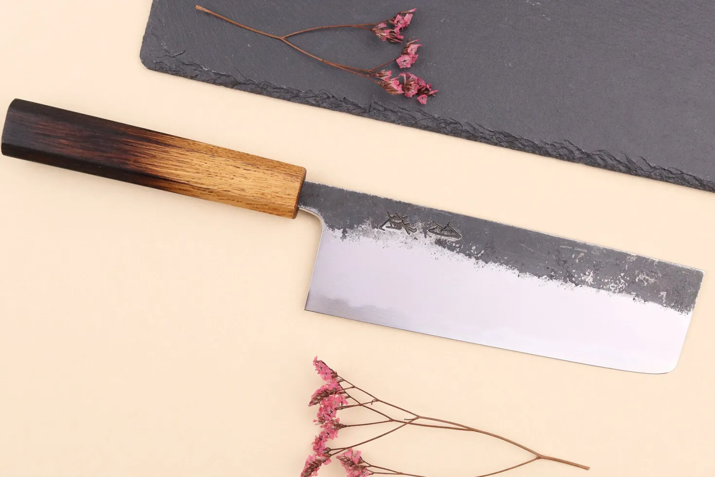 Couteau nakiri 16,5cm japonais artisanal Hado Sumi WS2