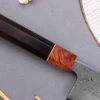 Couteau nakiri 16,5cm japonais artisanal Toshihiro Wakui Aogami 2 damas laminé