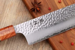 Couteau nakiri 17cm japonais artisanal Yuzo Akira Tsuchime VG10