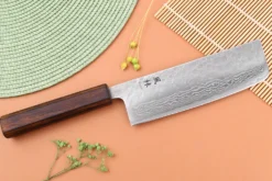 Couteau nakiri 16,5cm japonais artisanal Yuzo Enju Damas 440C