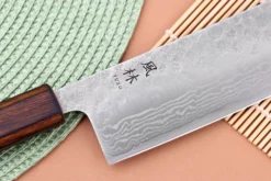 Couteau nakiri 16,5cm japonais artisanal Yuzo Enju Damas 440C