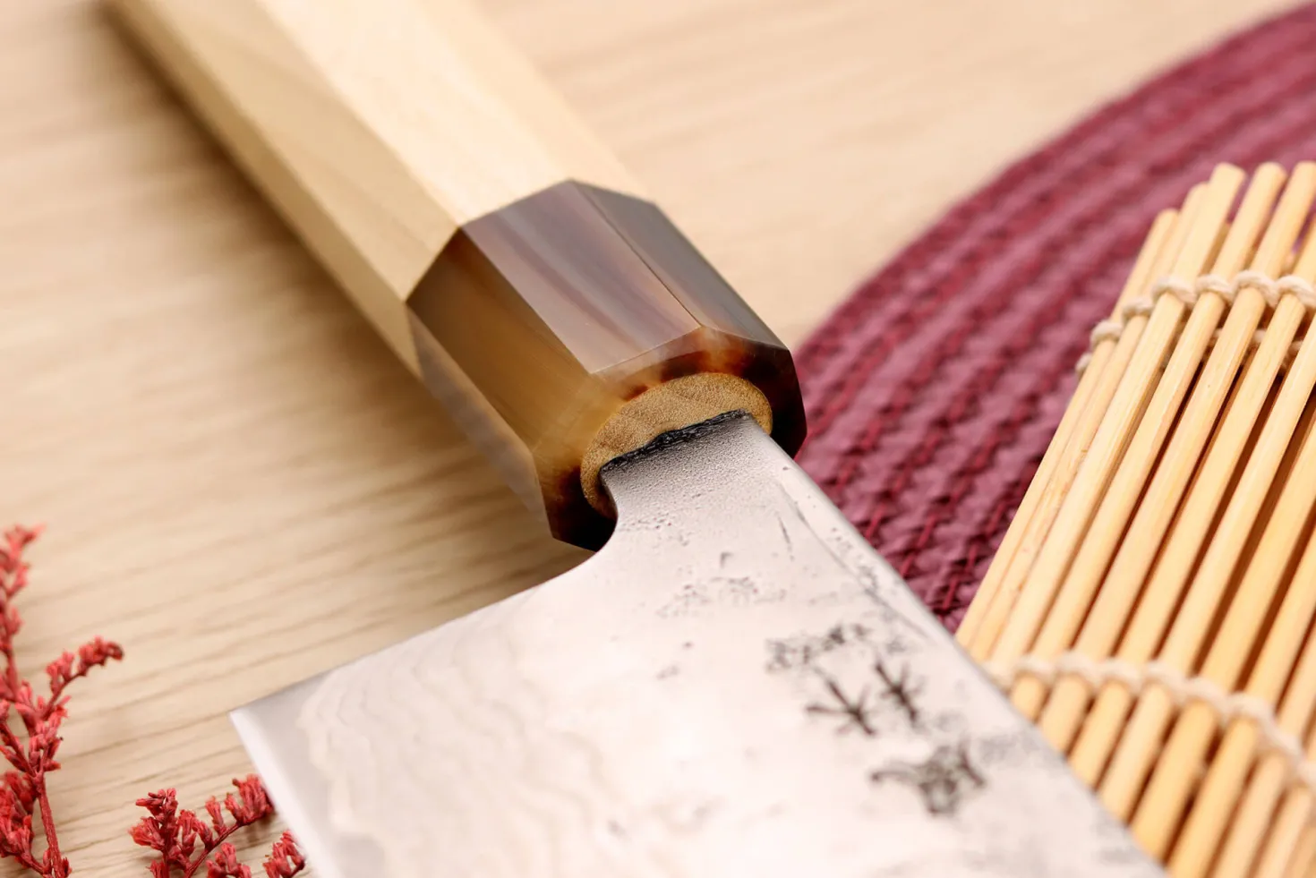 Couteau nakiri 16,5cm japonais artisanal Yuzo Haruto Damas